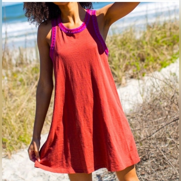 NATURAL LIFE Dresses Natural Life Womens Rust Colored Dress With